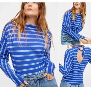 Free People Ardmore Stripe Keyhole Back top sz S